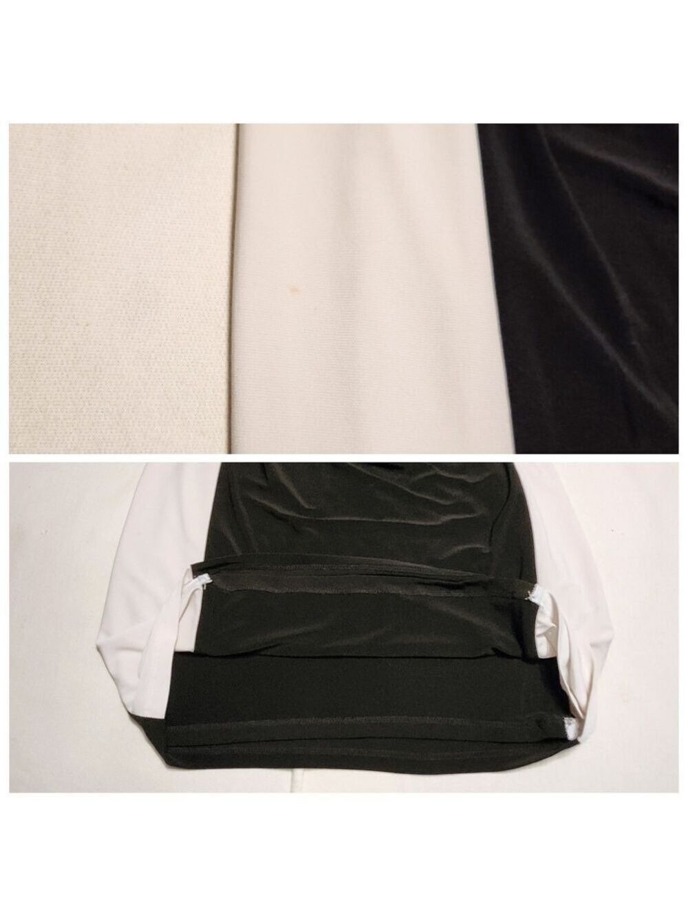 Lauren Ralph Lauren Black White Knit Dress Size 6 - Picture 11 of 12